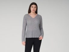 Emmebivi MAGLIA  MANICA LUNGA CURVY COSTINA 1:1 ESTERNABILE DONNA